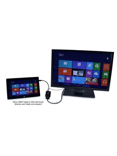 STARTECH ADAPTADOR DE VIDEO Y AUDIO MICRO HDMI 19-P MACHO - VGA 15-P HEMBRA NEGRO - Imagen 7