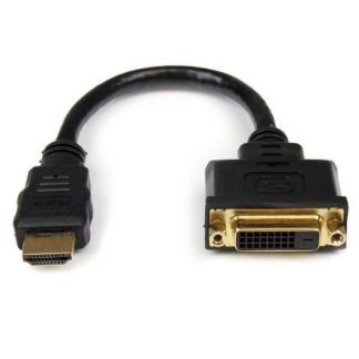STARTECH ADAPTADOR HDMI MACHO - DVI-D HEMBRA 20CM NEGRO