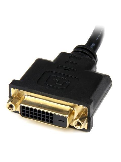 STARTECH  ADAPTADOR HDMI MACHO - DVI-D HEMBRA 20CM NEGRO - Imagen 5