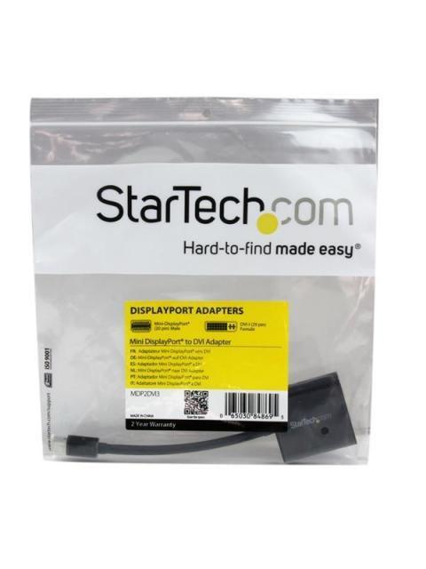STARTECH  ADAPTADOR MINI DISPLAYPORT 1.2 MACHO - DVI-I HEMBRA 1080P NEGRO - Imagen 5