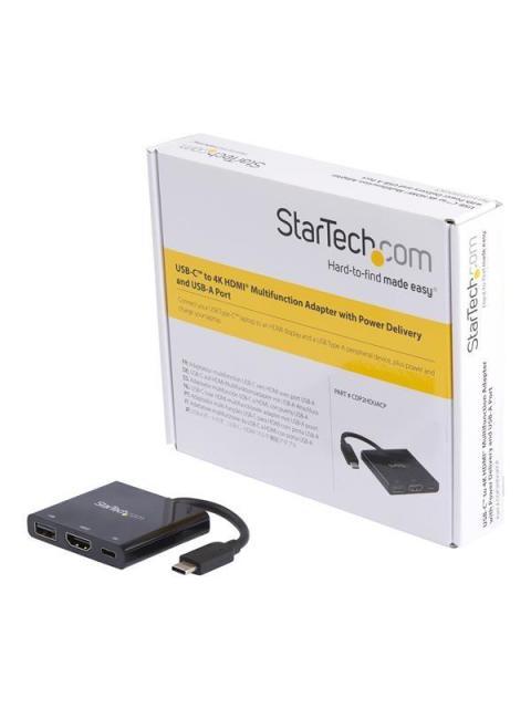 STARTECH ADAPTADOR MULTIFUNCION USB C MACHO - HDMI 4K HEMBRA NEGRO - Imagen 3