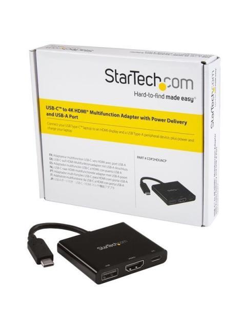 STARTECH  ADAPTADOR MULTIFUNCION USB C MACHO - HDMI 4K HEMBRA NEGRO - Imagen 5
