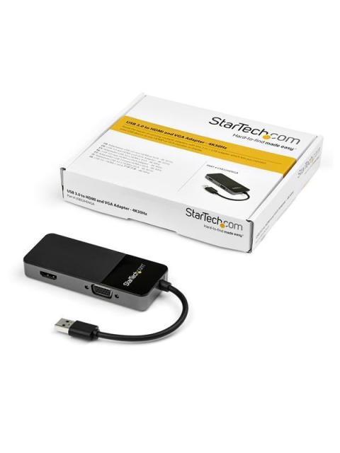 STARTECH ADAPTADOR USB A MACHO - HDMI-VGA HEMBRA NEGRO - Imagen 4