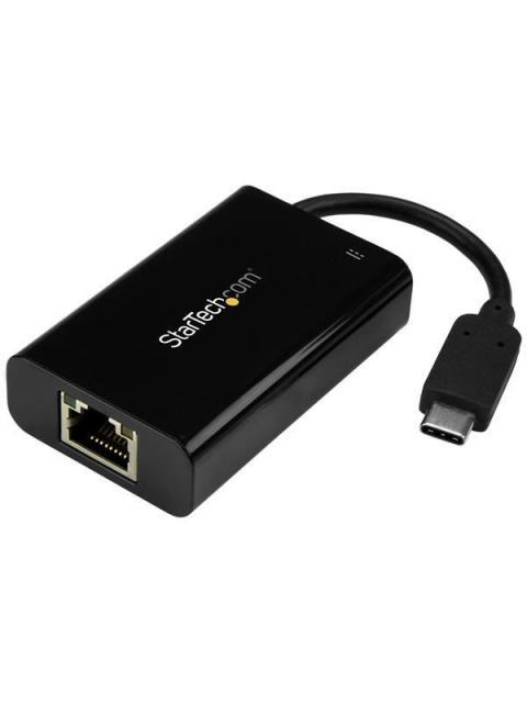STARTECH  ADAPTADOR USB-C DE RED ETHERNET GIGABIT CON ENTREGA DE POTENCIA 1000 MBIT-S NEGRO