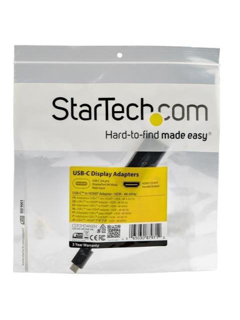 STARTECH ADAPTADOR USB-C MACHO - HDMI HEMBRA 10CM NEGRO - Imagen 4