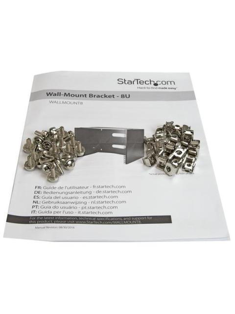 STARTECH BRACKET DE PARED PARA RACK 8U HASTA 20KG NEGRO - Imagen 4