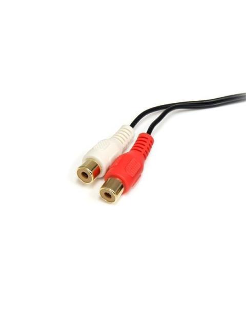 STARTECH CABLE 3.5MM MACHO - 2X RCA HEMBRA 1.8 METROS NEGRO - Imagen 4