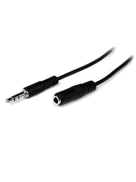 STARTECH CABLE 3.5MM MACHO - 3.5MM HEMBRA 2 METROS NEGRO