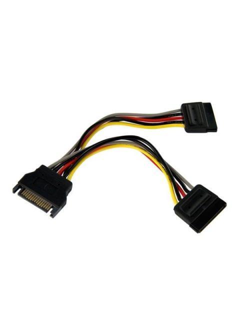 STARTECH CABLE ADAPTADOR BIFURCADOR DIVISOR DE ALIMENTACION SATA 15CM 2X HEMBRA