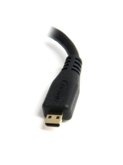 STARTECH CABLE ADAPTADOR HDMI HEMBRA - MICRO HDMI MACHO 12CM NEGRO - Imagen 3