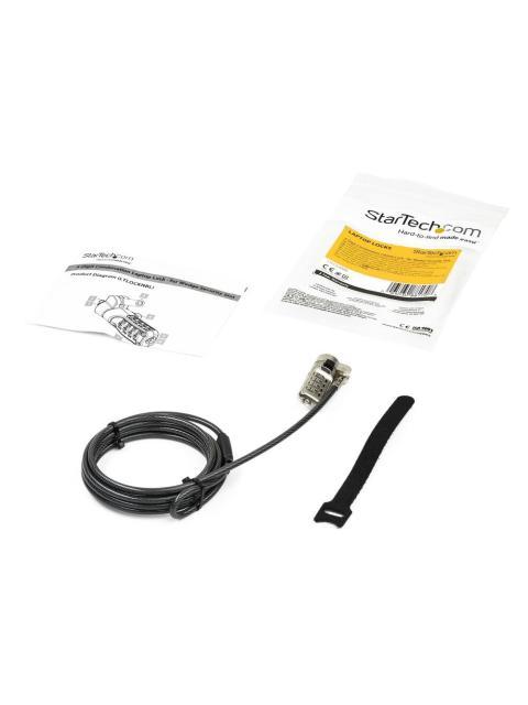 STARTECH CABLE CON CANDADO DE COMBINACION CON 4 DIGITOS 2.04 METROS NEGRO-PLATA - Imagen 2