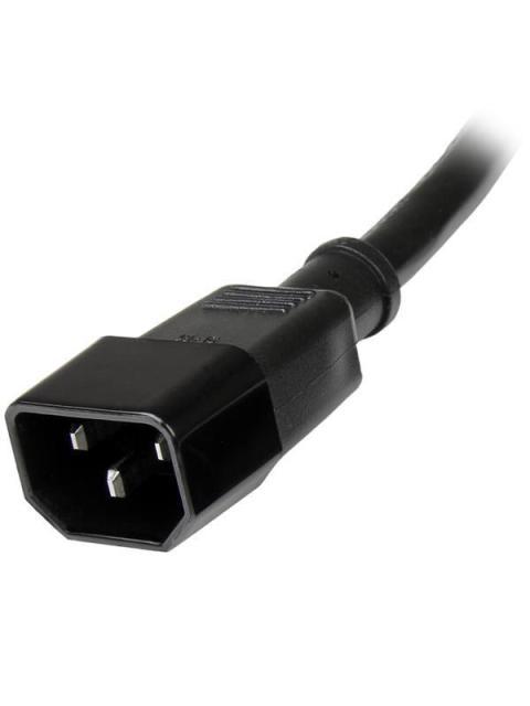 STARTECH CABLE DE PODER C13 COUPLER MACHO - C14 COUPLER HEMBRA 1.8 METROS NEGRO - Imagen 4