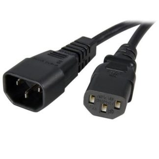 STARTECH  CABLE DE PODER C13 COUPLER MACHO - C14 COUPLER HEMBRA 90CM NEGRO