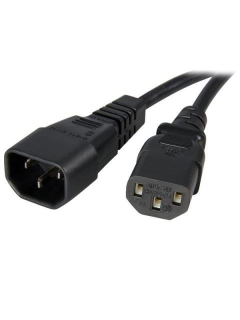 STARTECH CABLE DE PODER C13 COUPLER MACHO - C14 COUPLER HEMBRA 90CM NEGRO