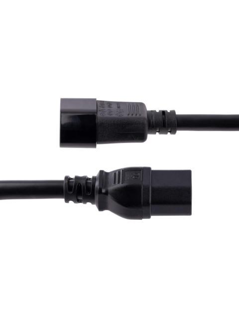 STARTECH CABLE DE PODER C14 MACHO - C15 HEMBRA 3 METROS NEGRO - Imagen 3