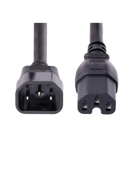 STARTECH CABLE DE PODER C14 MACHO - C15 HEMBRA 3 METROS NEGRO - Imagen 4
