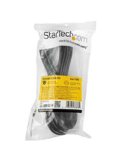 STARTECH CABLE DE PODER NEMA 5-15P MACHO - C13 COUPLER HEMBRA 3 METROS NEGRO - Imagen 5