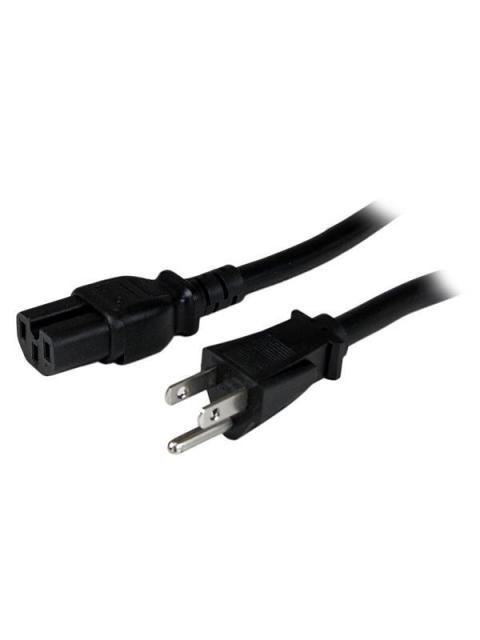 STARTECH CABLE DE PODER NEMA 5-15P MACHO - C15 MACHO 2.4 METROS NEGRO