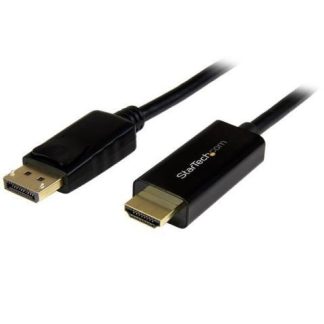 STARTECH  CABLE DISPLAYPORT 1.2 MACHO - HDMI MACHO 4K 30HZ 3 METROS NEGRO