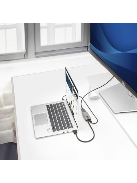 STARTECH CABLE DISPLAYPORT 1.4 HEMBRA - HDMI 2.1 MACHO FULL HD 120HZ 31 CM NEGRO-PLATA - Imagen 7
