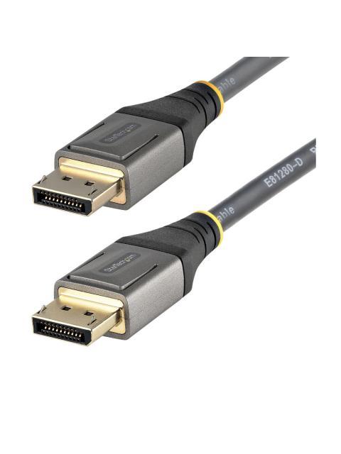 STARTECH CABLE DISPLAYPORT CON CERTIFICACION VESA DISPLAYPORT 1.4 MACHO - DISPLAYPORT MACHO 8K 120HZ 2 METROS GRIS-NEGRO