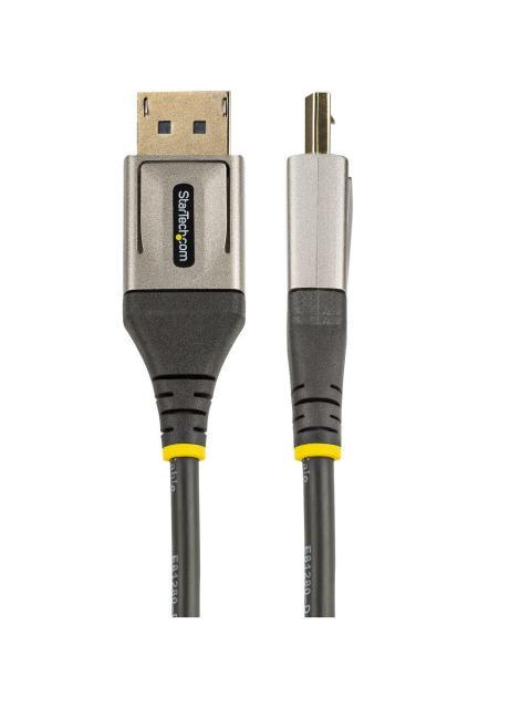 STARTECH CABLE DISPLAYPORT CON CERTIFICACION VESA DISPLAYPORT 1.4 MACHO - DISPLAYPORT MACHO 8K 120HZ 2 METROS GRIS-NEGRO - Imagen 3