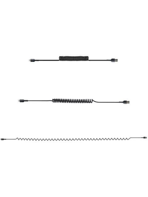 STARTECH CABLE ESPIRAL LIGHTNING MACHO - USB A MACHO 1 METRO NEGRO - Imagen 4