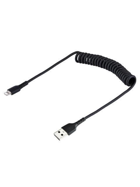 STARTECH CABLE ESPIRAL LIGHTNING MACHO - USB A MACHO 50CM NEGRO - Imagen 2