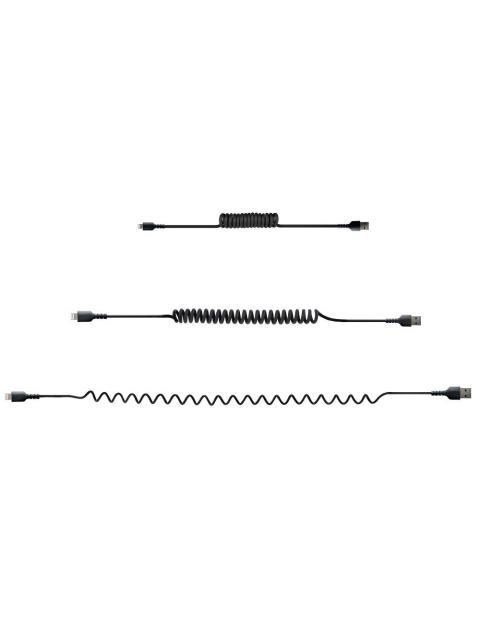 STARTECH CABLE ESPIRAL LIGHTNING MACHO - USB A MACHO 50CM NEGRO - Imagen 4