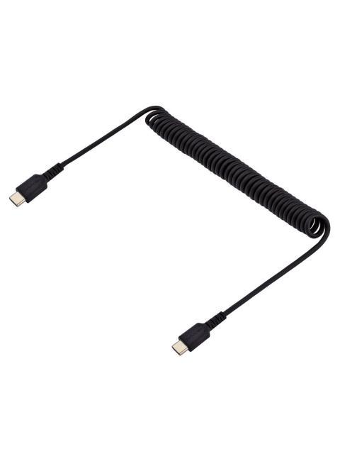 STARTECH  CABLE ESPIRAL USB-C MACHO - USB-C MACHO 1 METRO NEGRO - Imagen 2