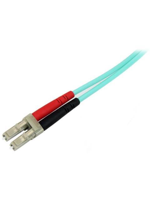 STARTECH CABLE FIBRA OPTICA DUPLEX MULTIMODO OM4 LC MACHO -LC MACHO 2 METROS AQUA - Imagen 4