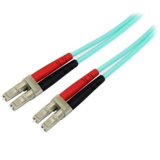 STARTECH CABLE FIBRA OPTICA DUPLEX MULTIMODO OM4 LC MACHO - LC MACHO 50-125M 3 METROS AQUA