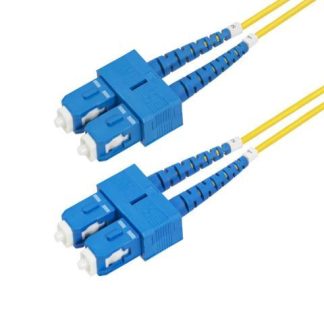 STARTECH  CABLE FIBRA OPTICA MONOMODO OS2 SC MACHO - SC MACHO NUCLEO 9?M CUBIERTA 125?M 3 METROS AMARILLO