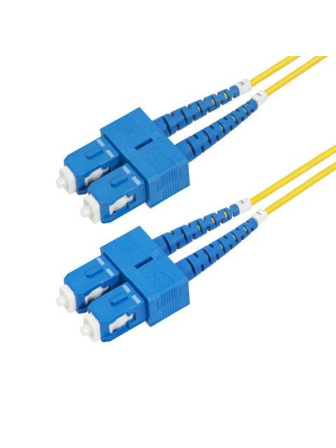 STARTECH CABLE FIBRA OPTICA MONOMODO OS2 SC MACHO - SC MACHO NUCLEO 9?M CUBIERTA 125?M 3 METROS AMARILLO