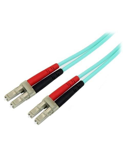 STARTECH CABLE FIBRA OPTICA MULTIMODO DUPLEX OM3 LC MACHO - LC MACHO 1 METRO TURQUESA