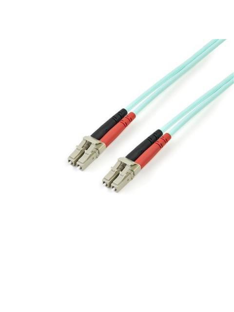STARTECH CABLE FIBRA OPTICA MULTIMODO DUPLEX OM3 LC MACHO - LC MACHO 3 METROS TURQUESA