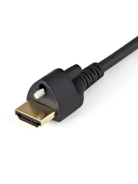 STARTECH CABLE HDMI 2.0 MACHO - HDMI 2.0 MACHO TORNILLO DE SEGURIDAD 4K 60HZ 2 METROS NEGRO - Imagen 2