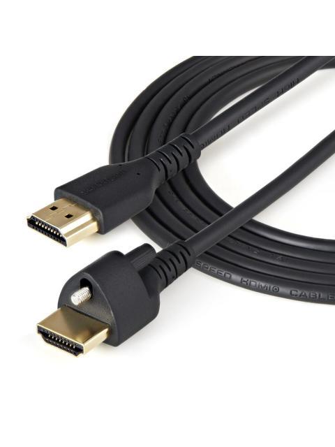 STARTECH CABLE HDMI 2.0 MACHO - HDMI 2.0 MACHO TORNILLO DE SEGURIDAD 4K 60HZ 2 METROS NEGRO - Imagen 3