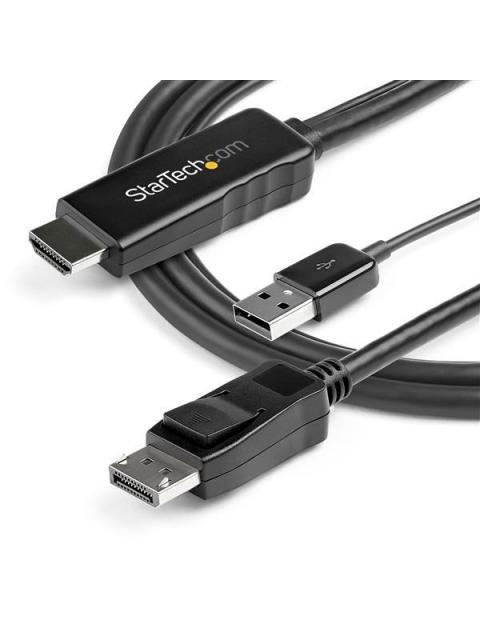 STARTECH  CABLE HDMI 1.4 MACHO - DISPLAYPORT 1.2 MACHO 4K 30HZ 3 METROS NEGRO - Imagen 7