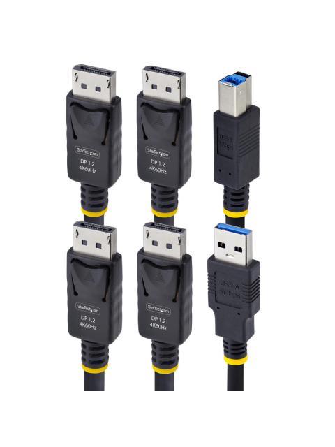 STARTECH CABLE KVM DDU1226 DISPLAYPORT-USB-A MACHO - DISPLAYPORT-USB-B MACHO 1.8 METROS - Imagen 3