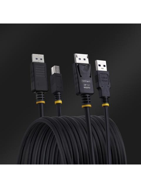 STARTECH CABLE KVM DU12210-KVM-CABLE DISPLAYPORT-USB-A MACHO - DISPLAYPORT-USB MACHO 3 METROS - Imagen 5