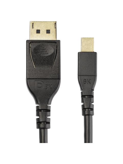 STARTECH CABLE MINI DISPLAYPORT MACHO - DISPLAYPORT 1.4 MACHO 8K 60HZ 1 METRO NEGRO CERTIFICADO VESA - Imagen 2