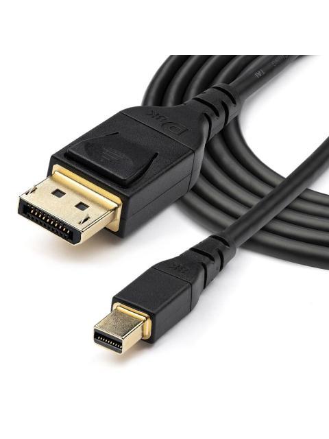STARTECH CABLE MINI DISPLAYPORT MACHO - DISPLAYPORT 1.4 MACHO 8K 60HZ 1 METRO NEGRO CERTIFICADO VESA - Imagen 3