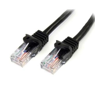 STARTECH  CABLE PATCH CAT5 UTP SIN ENGANCHES RJ-45 MACHO - RJ-45 MACHO 50CM NEGRO