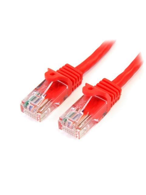 STARTECH CABLE PATCH CAT5E UTP SIN ENGANCHES RJ-45 MACHO - RJ-45 MACHO 1 METRO ROJO