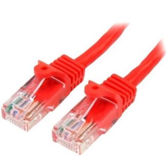 STARTECH CABLE PATCH CAT5E UTP SIN ENGANCHES RJ-45 MACHO - RJ-45 MACHO 2 METROS ROJO