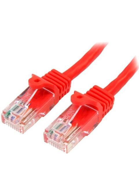 STARTECH CABLE PATCH CAT5E UTP SIN ENGANCHES RJ-45 MACHO - RJ-45 MACHO 2 METROS ROJO