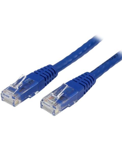 STARTECH CABLE PATCH CAT6 UTP MOLDEADO RJ-45 MACHO - RJ-45 MACHO 3 METROS AZUL