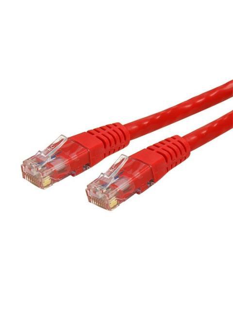 STARTECH CABLE PATCH CAT6 UTP MOLDEADO RJ-45 MACHO - RJ-45 MACHO 90CM ROJO
