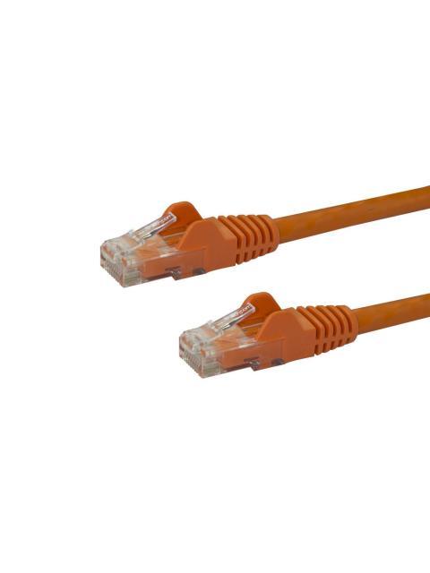STARTECH CABLE PATCH CAT6 UTP SIN ENGANCHES RJ-45 MACHO - RJ-45 MACHO 30CM NARANJA
